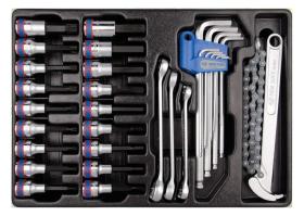 KING TONY 990131MR - TERMOFORMADO JUEGO DE VASOS 1/2' TORX-ALLEN-PARA RACORES