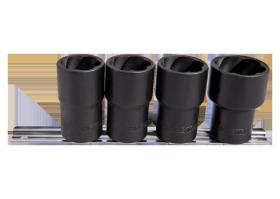KING TONY 9TD034MR - JUEGO DE 4 VASOS HELICOIDALES 1/2' : 21-22-23-27MM