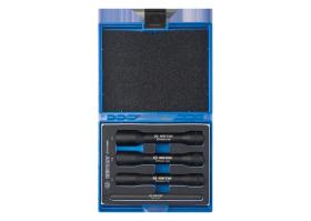 KING TONY 9TD164MR - JUEGO DE VASOS LARGOS HELICOIDALES 1/2' : 17-19-21MM - 4 PI