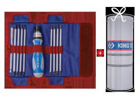 KING TONY P32526MRN - ESTUCHE DE DESTORNILLADORES CON CUCHILLAS REVERSIBLES - 16PZ